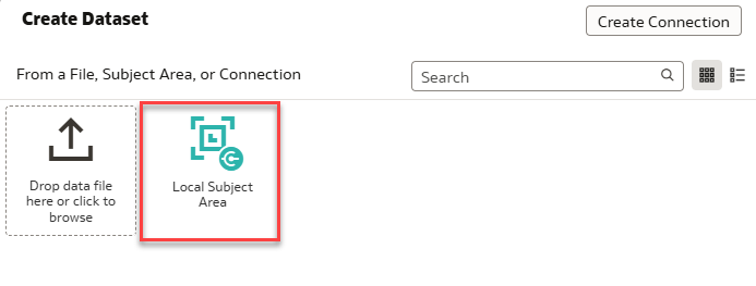 The local subject area button.